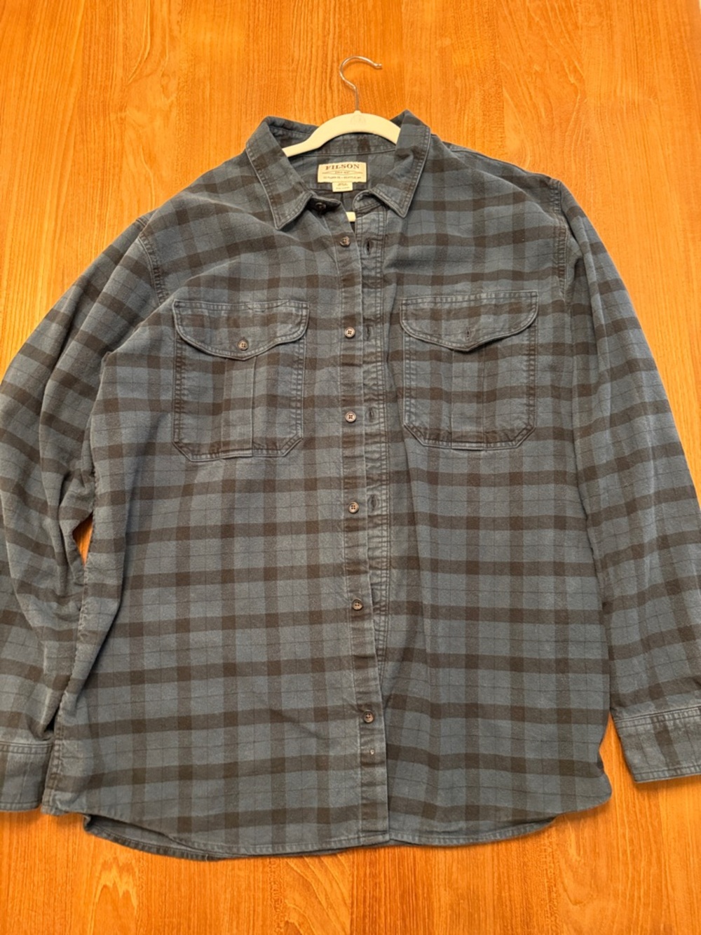 Filson green and black Plaid Button-Down Shirt XXL Long - for tall people